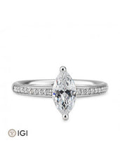 Breuning Navette Verlobungsring mit Diamanten