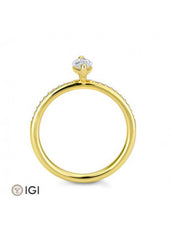 Breuning Navette Verlobungsring mit Diamanten