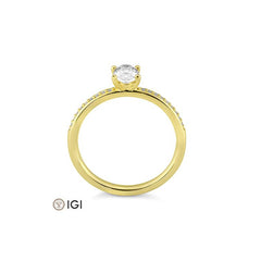 Breuning Oval Verlobungsring mit Labordiamanten - 41062340