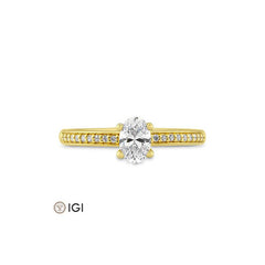 Breuning Oval Verlobungsring mit Labordiamanten - 41062340