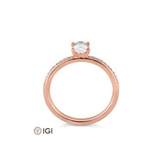 Breuning Oval Verlobungsring mit Labordiamanten - 41062340