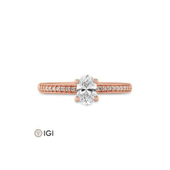 Breuning Oval Verlobungsring mit Labordiamanten - 41062340