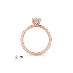 Breuning Oval Verlobungsring mit Labordiamanten - 41062340