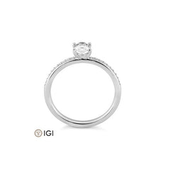 Breuning Oval Verlobungsring mit Labordiamanten - 41062340