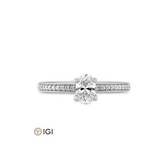 Breuning Oval Verlobungsring mit Labordiamanten - 41062340