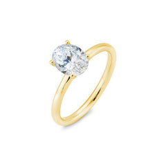 Breuning Oval Verlobungsring mit Labordiamanten - 41063230