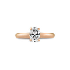 Breuning Oval Verlobungsring mit Labordiamanten - 41063230