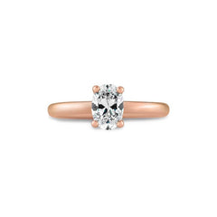 Breuning Oval Verlobungsring mit Labordiamanten - 41063230