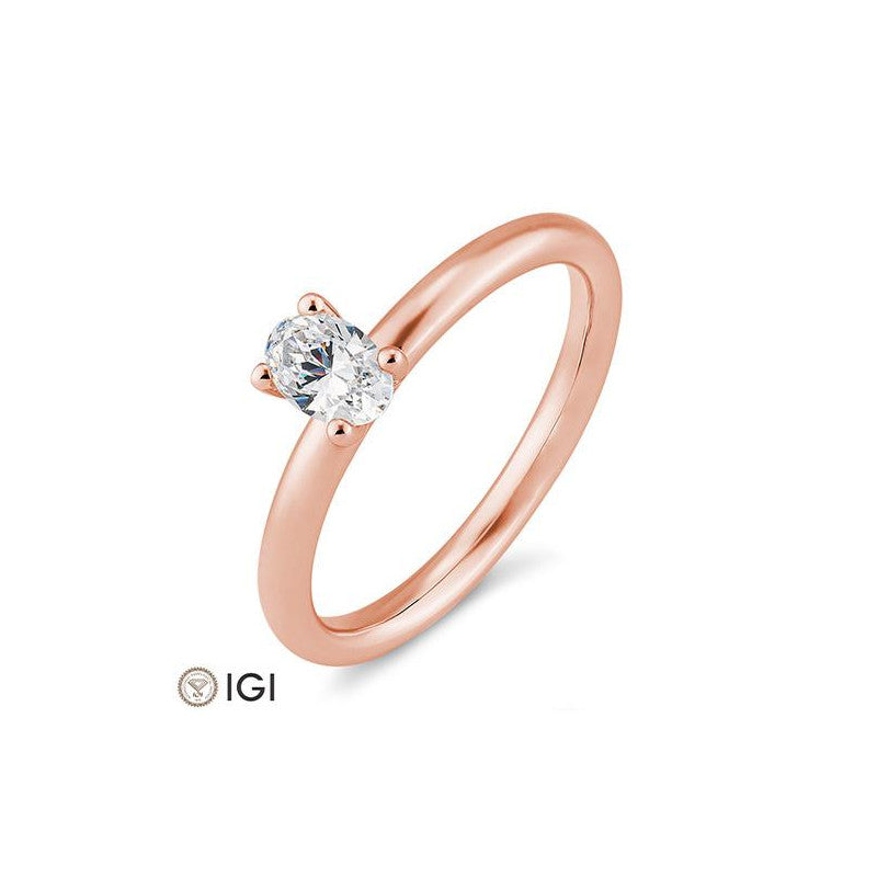 Breuning Ovale Verlobungsring mit Diamant - 41/06323