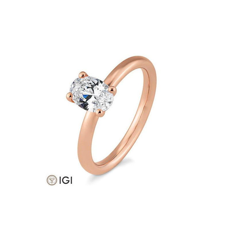 Breuning Ovale Verlobungsring mit Diamant - 41/06323