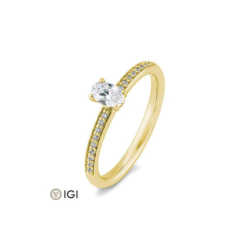 Breuning Ovale Verlobungsring mit Diamanten - 41/06234