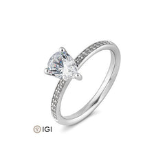 Breuning Tropfen Verlobungsring mit Diamanten - 41/06243