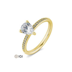 Breuning Tropfen Verlobungsring mit Diamanten - 41/06243