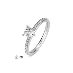 Breuning Verlobungsring Herz mit Diamanten - 41/06240