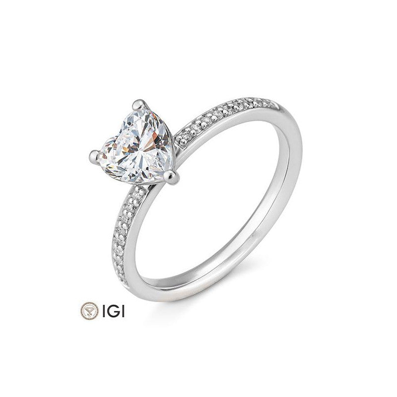 Breuning Verlobungsring Herz mit Diamanten - 41/06240