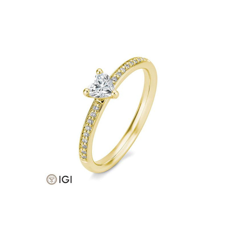 Breuning Verlobungsring Herz mit Diamanten - 41/06240