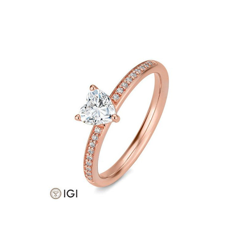 Breuning Verlobungsring Herz mit Diamanten - 41/06240