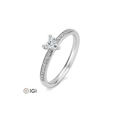 Breuning Verlobungsring Herz mit Diamanten - 41/06240