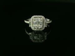 Linden Verlobungsring in 18 Karat - 750 Weissgold mit Diamanten - BYZ0005016