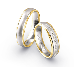 Fischer Trauringe mit Diamanten - 38-34588-050