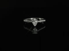 Linden Verlobungsring in 18 Karat - 750 Weissgold mit Diamanten - YZ0004348