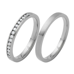 Rauschmayer Trauringe mit 15 Brillanten 0.225 ct. - 03038