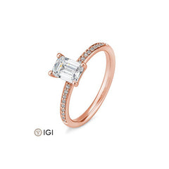 Verlobungsring Baguette mit Labordiamanten - 41062310