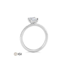 Verlobungsring Baguette mit Labordiamanten - 41062310