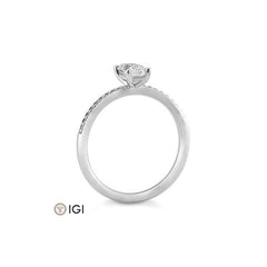 Verlobungsring Baguette mit Labordiamanten - 41062310