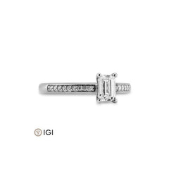 Verlobungsring Baguette mit Labordiamanten - 41062310