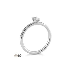 Verlobungsring Baguette mit Labordiamanten - 41062310