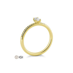 Verlobungsring Baguette mit Labordiamanten - 41062310