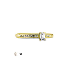 Verlobungsring Baguette mit Labordiamanten - 41062310