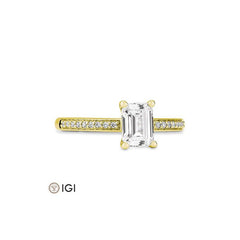 Verlobungsring Baguette mit Labordiamanten - 41062310