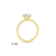 Verlobungsring Baguette mit Labordiamanten - 41062310