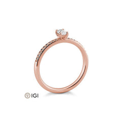 Verlobungsring Baguette mit Labordiamanten - 41062310