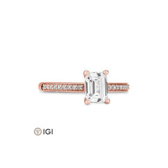 Verlobungsring Baguette mit Labordiamanten - 41062310