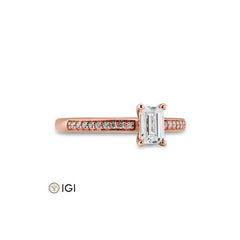 Verlobungsring Baguette mit Labordiamanten - 41062310