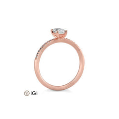 Verlobungsring Baguette mit Labordiamanten - 41062310