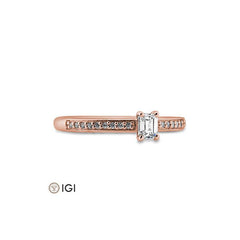 Verlobungsring Baguette mit Labordiamanten - 41062310