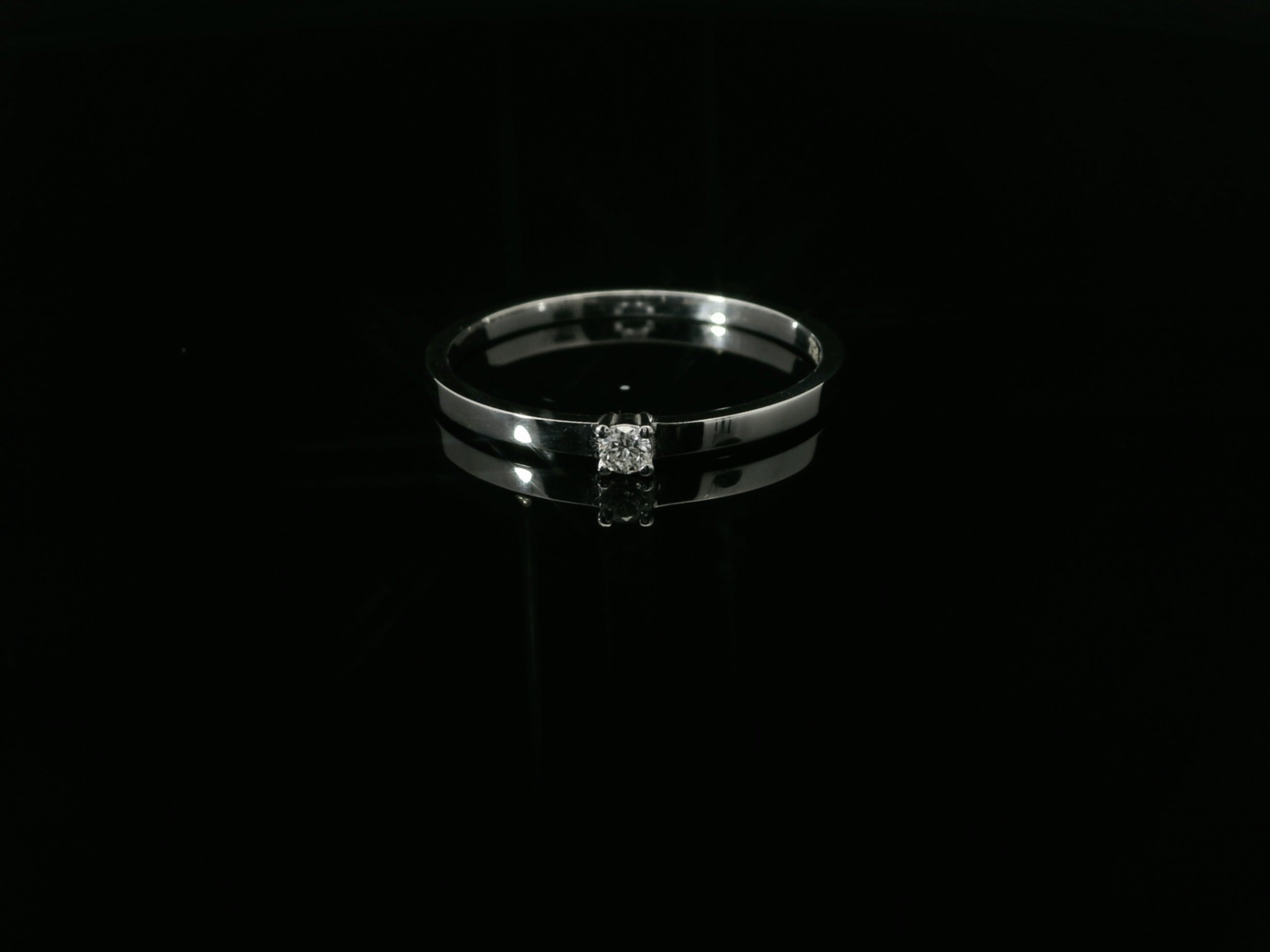 Linden Memoire Ring in 18 Karat - 750 Weissgold mit Diamant - YZ0003296