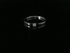 Linden Memoire Ring in 18 Karat - 750 Weissgold mit Diamant - YZ0003296