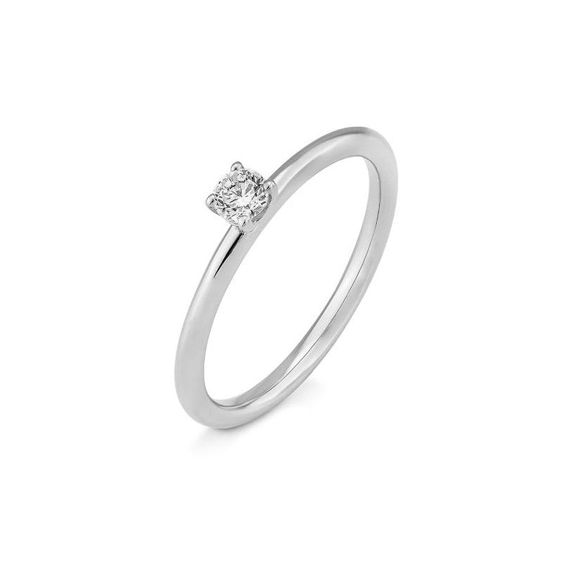Breuning 18 Karat Gold Verlobungsring 4er Krappe mit Diamant - 41/06258