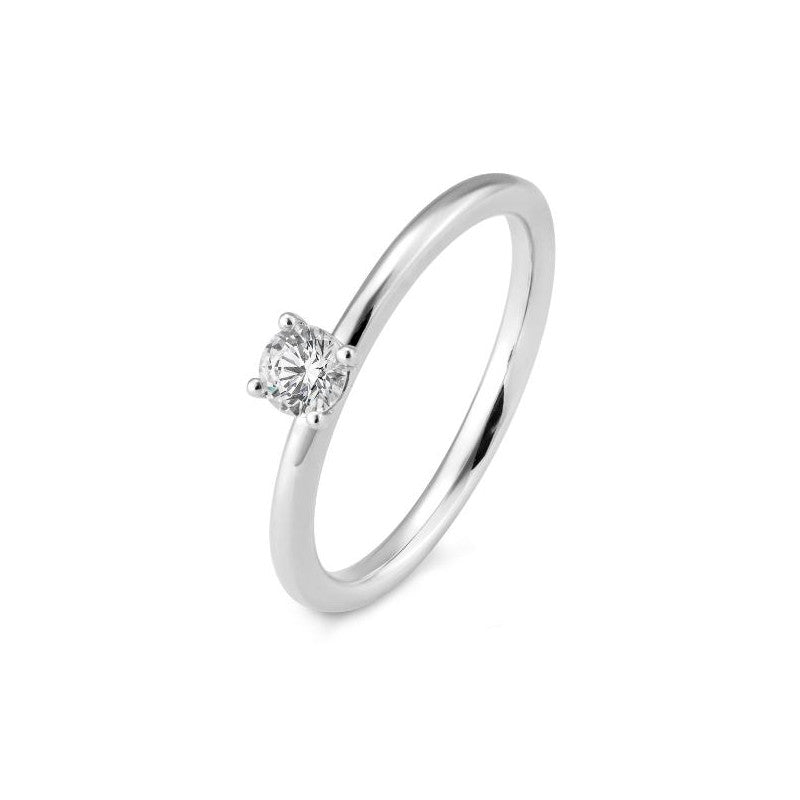 Breuning 18 Karat Gold Verlobungsring 4er Krappe mit Diamant - 41/06258