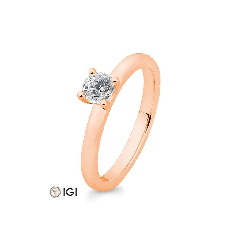 Breuning 18 Karat Gold Verlobungsring 4er Krappe mit Diamant - 41/05991