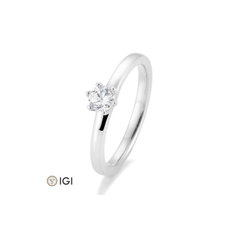 Breuning 18 Karat Gold Verlobungsring 6er Krappe mit Diamant - 41/05988