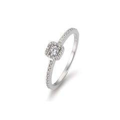 Breuning 18 Karat Gold Verlobungsring Fantasy Pavé mit Diamanten - 41/05802
