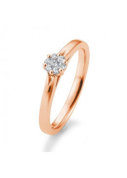 Breuning 18 Karat Gold Verlobungsring Flower mit Diamanten - 41/05716