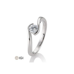 Breuning 18 Karat Gold Verlobungsring mit Diamant - 41/85945