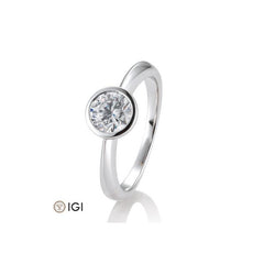 Breuning 18 Karat Gold Verlobungsring Zarge mit Diamanten - 41/85988-6